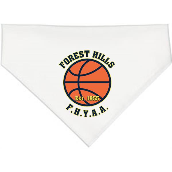 Dog Bandana - Basketball White